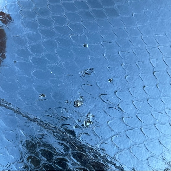 VINTAGE hard clamshell faux snakeskin art deco clutch, shoulder bag - Picture 5 of 10